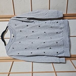 Women Gray Ultra Flirt Lon Sleeve Grommet Hoddie Size in a Small